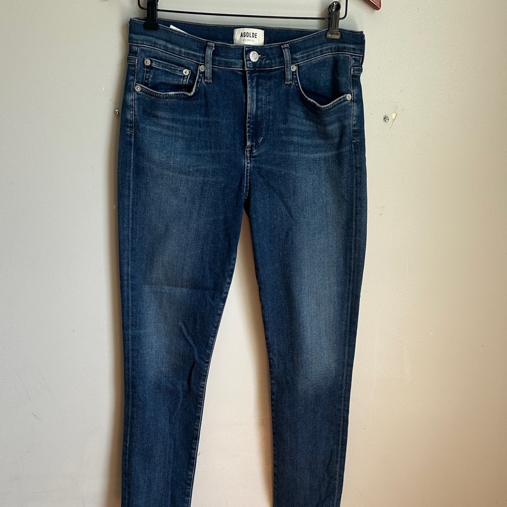 Agolde Dark Blue Skinny Jeans